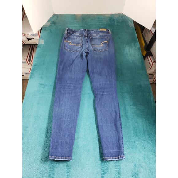 American Eagle Jeans Size 6 Womens Blue Denim Stretch Pants High Rise Jegging - Picture 11 of 13
